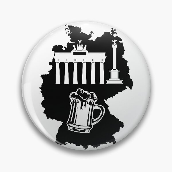 Item preview, Map of Germany with Berlin Brandenburg Gate and beer Trendy Graphic Aesthetic designed and sold by mashmosh.