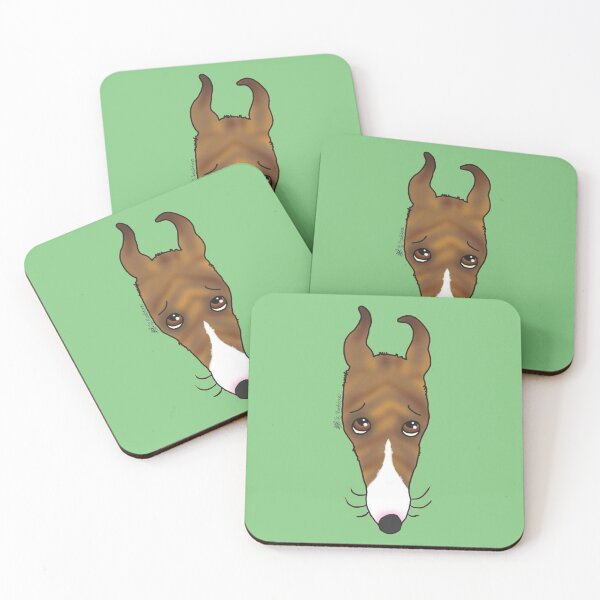 Item preview, Please? - Brindle and white greyhound designed and sold by Noodlehorses.