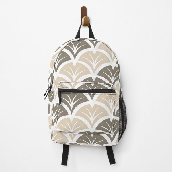 Item preview, Warm Grey Art Deco Ginkgo Leaves Pattern 30s 20s Flapper Inspired designed and sold by ImageNugget.