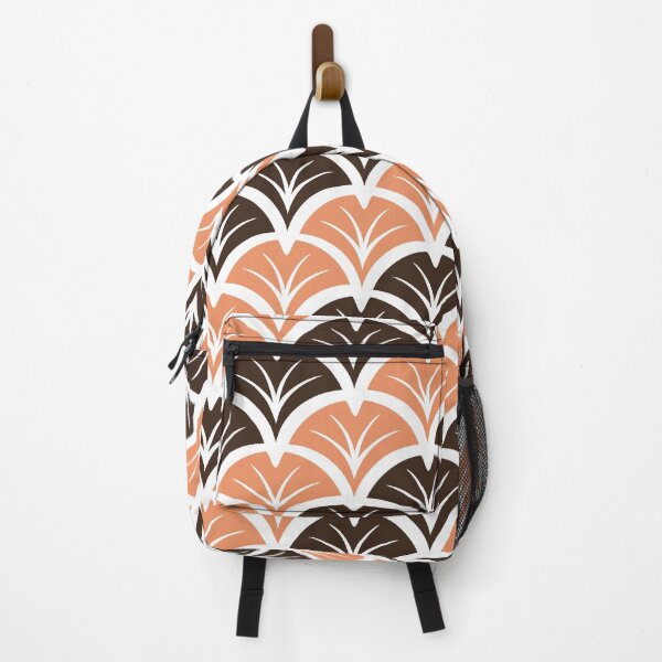 Item preview, Chocolate Brown Art Deco Ginkgo Leaves Pattern 30s 20s Flapper Inspired designed and sold by ImageNugget.