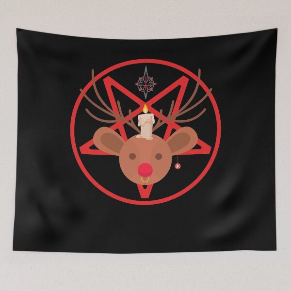 Item preview, Rudolph Baphomet Crossover Funny Christmas North Star designed and sold by RKSDesigns.