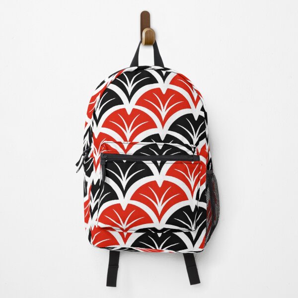 Item preview, Black & Red Art Deco Ginkgo Leaves Pattern 30s 20s Flapper Inspired designed and sold by ImageNugget.