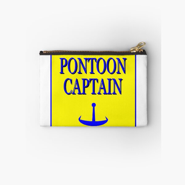 Item preview, Pontoon Captain Graphic with Blue Anchor and yellow background. designed and sold by EdwardMonet.