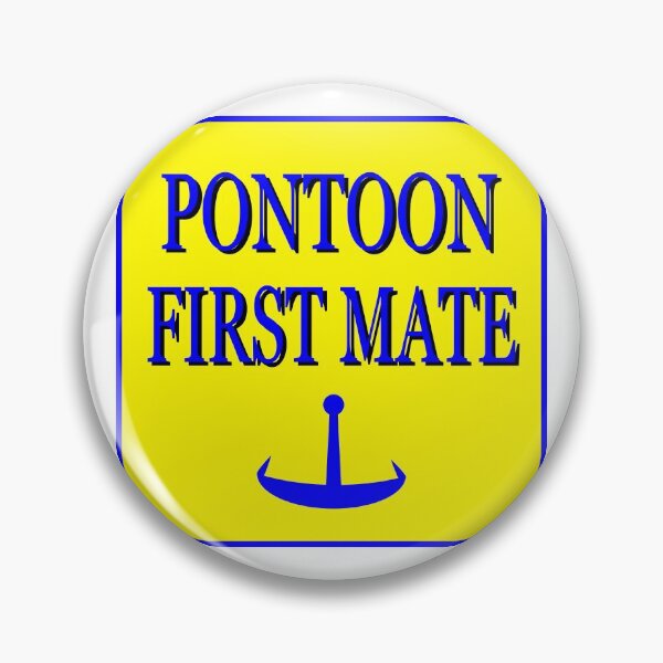 Item preview, PONTOON FIRST MATE WITH BLUE ANCHOR and YELLOW BACKGROUND designed and sold by EdwardMonet.