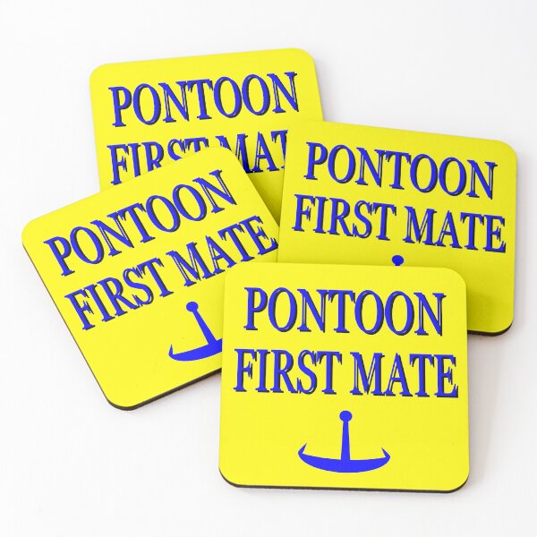 Item preview, PONTOON FIRST MATE WITH BLUE ANCHOR and YELLOW BACKGROUND designed and sold by EdwardMonet.