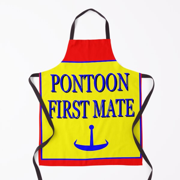 Item preview, PONTOON FIRST MATE WITH BLUE ANCHOR and YELLOW BACKGROUND designed and sold by EdwardMonet.