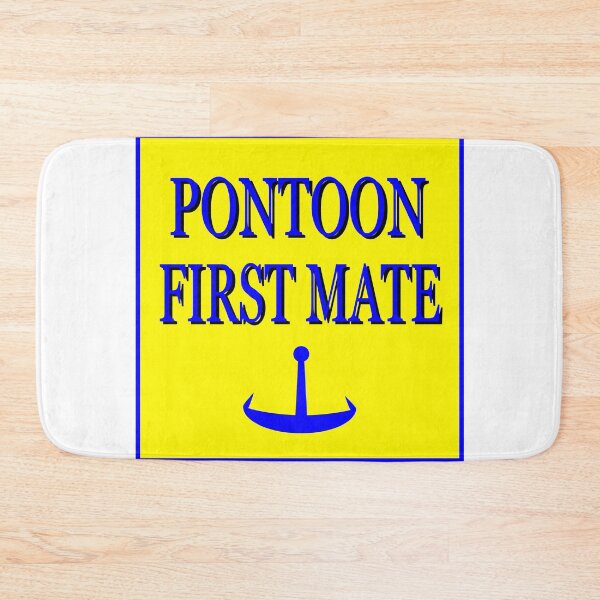Item preview, PONTOON FIRST MATE WITH BLUE ANCHOR and YELLOW BACKGROUND designed and sold by EdwardMonet.