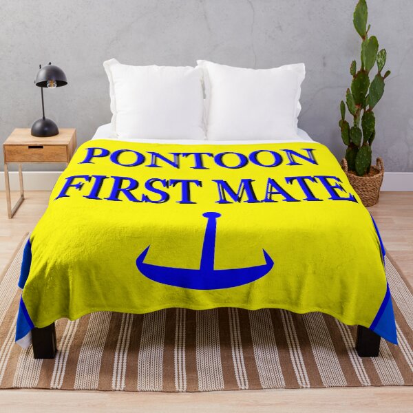 Item preview, PONTOON FIRST MATE WITH BLUE ANCHOR and YELLOW BACKGROUND designed and sold by EdwardMonet.