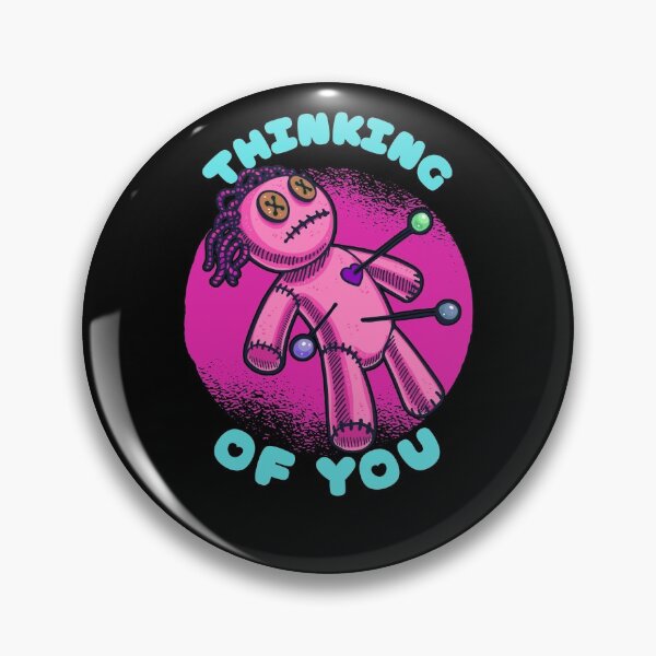 Item preview, Thinking of You Funny Cute Pink Voodoo Doll Pink Heart Kawaii Pastel designed and sold by RKSDesigns.