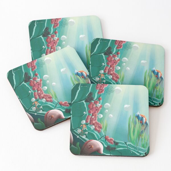 Item preview, Underwater alien creatures landscape designed and sold by Cselia.