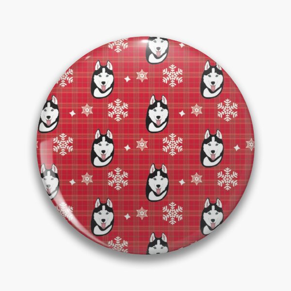 Item preview, Husky on Winter Holiday Pattern(red) designed and sold by usha5o.