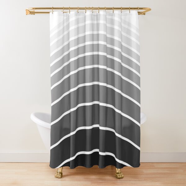 Arches - white, grey, black (01) Shower Curtain