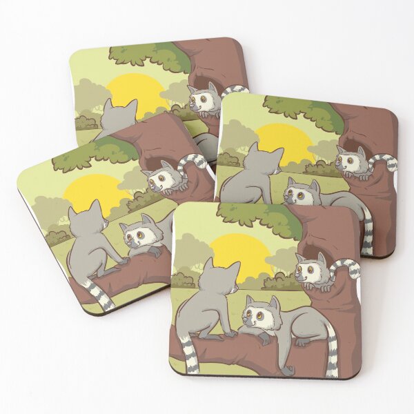Item preview, chilled lemurs designed and sold by MissCookieFairy.