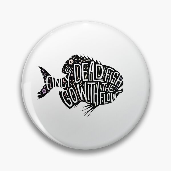 Item preview, Only Dead Fish Go With The Flow Rainbow Quote Digital Art designed and sold by luceyu.
