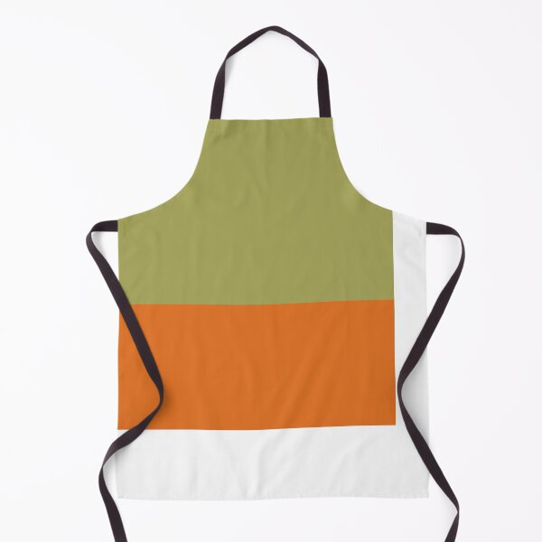 Item preview, Floral botanical summer olive green and orange striped block solid color designed and sold by ArtBIU.