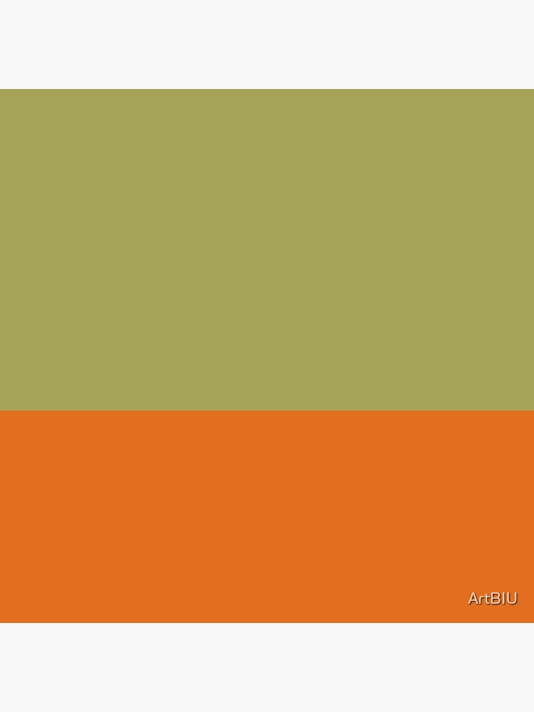 floral-botanical-summer-olive-green-and-orange-striped-block-solid