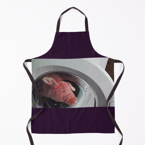 Item preview, pink pig puppet peeks out of a white washing machine door designed and sold by alessiapenny.