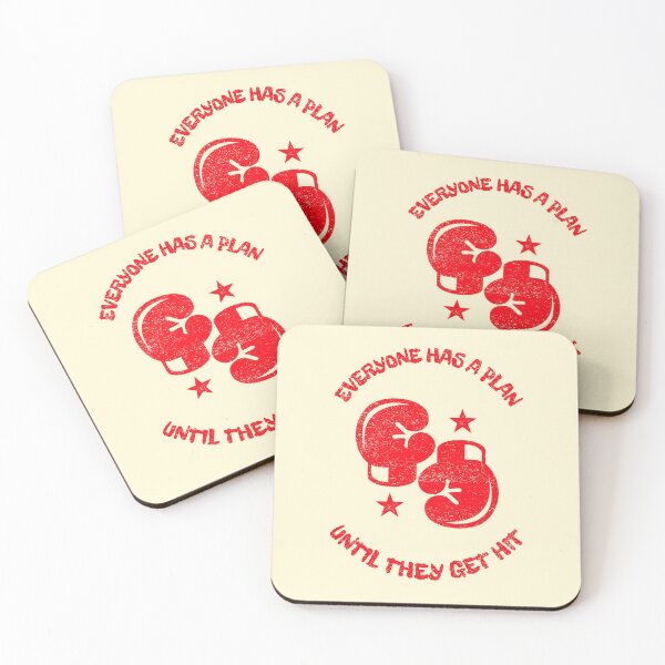 Item preview, Everyone Has A Plan Until They Get Hit Red Boxing Gloves designed and sold by Mustard Prophet.