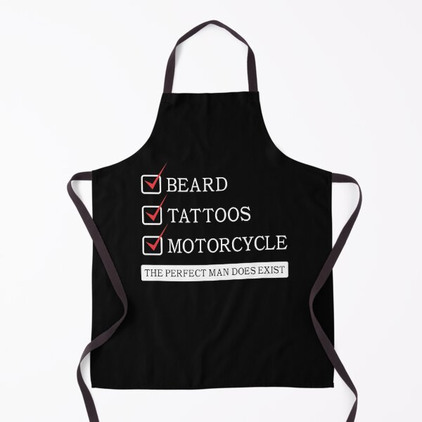 Item preview, beard tattoos motorcycle- the perfect man does exist designed and sold by baingraphics.