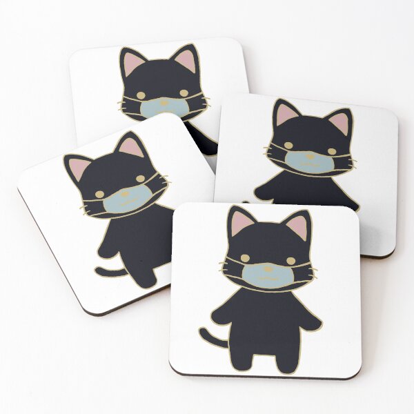 Item preview, black cat with a mask designed and sold by brooke-rebe.