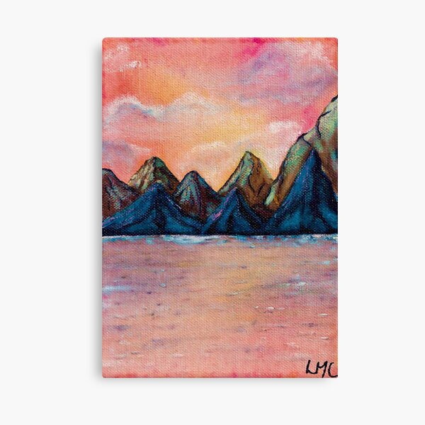 Happy Little Mountains Canvas Print