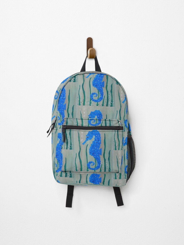 Thumbnail 1 of 3, Backpack, Seahorse designed and sold by FrancesArt.