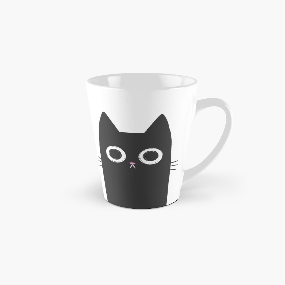 Staring Black Cat Mug