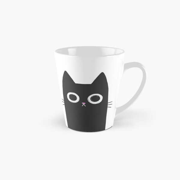 Chat noir regardant fixement Mug long