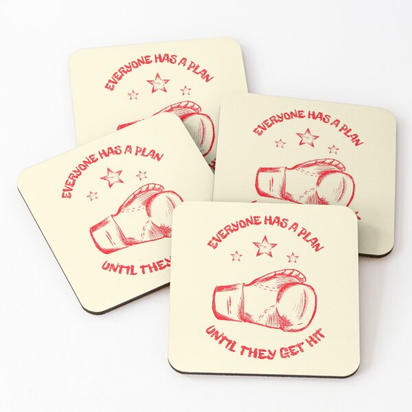 Item preview, Everyone Has A Plan Until They Get Hit Red Stars And Boxing Glove designed and sold by Mustard Prophet.