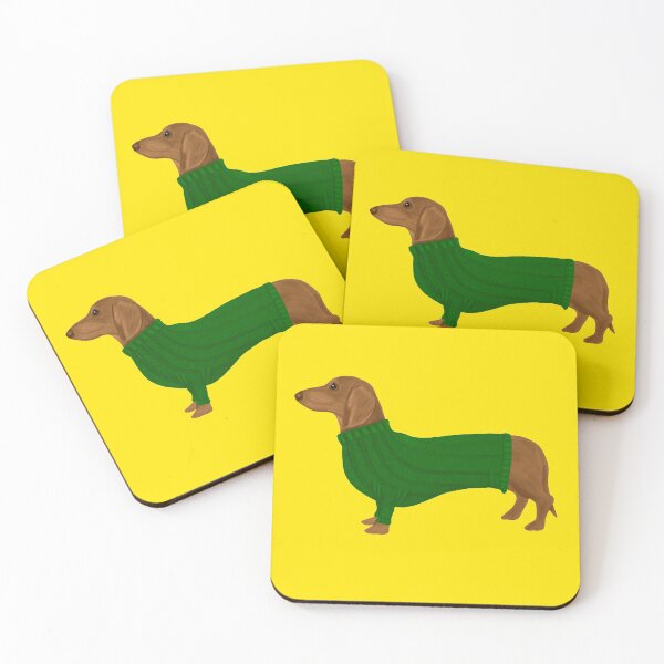 Item preview, Dachshund in Green Jumper designed and sold by Kittys-Art.