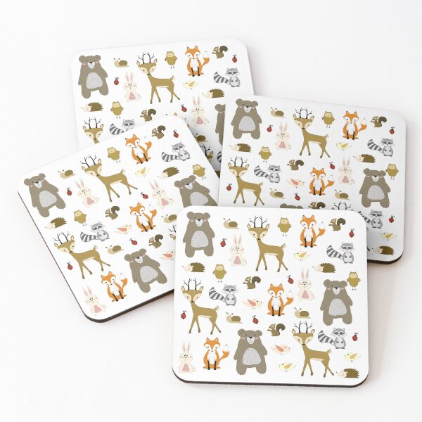 Item preview, Forest animals and dots pattern designed and sold by PurrfectCorner.