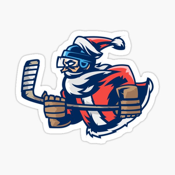 Hockey Christmas Present Labels Santa