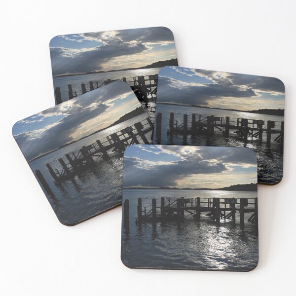Item preview, Landscape image of mooring, Sun through the Clouds in Poole Harbour  designed and sold by rbguy1960.