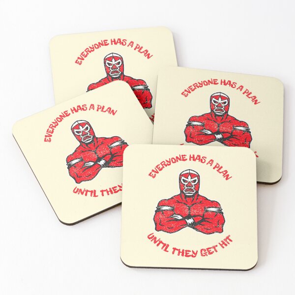 Item preview, Everyone Has A Plan Until They Get Hit Red Lucha Libre designed and sold by Mustard Prophet.
