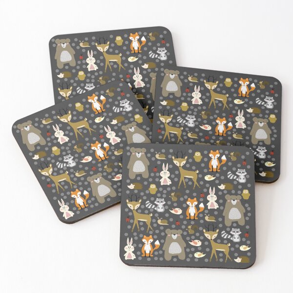 Item preview,  Forest animals and dots surface pattern designed and sold by PurrfectCorner.