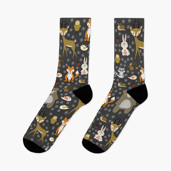 Item preview,  Forest animals and dots surface pattern designed and sold by PurrfectCorner.
