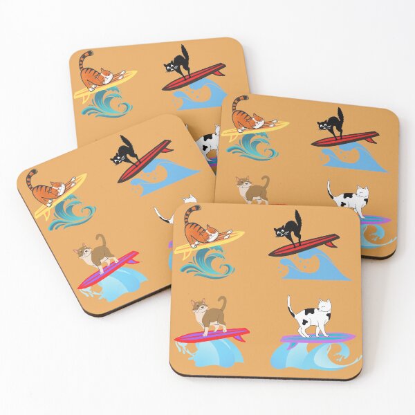Item preview, Smiling Surfing Cats | Bizarre Surfers Pack 4 designed and sold by SerendipityNow.