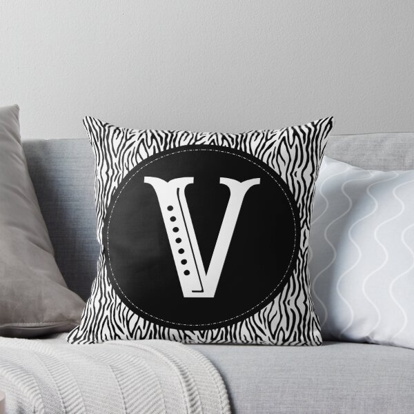 Item preview, Zebra Monogram Letter V designed and sold by MarkTees.