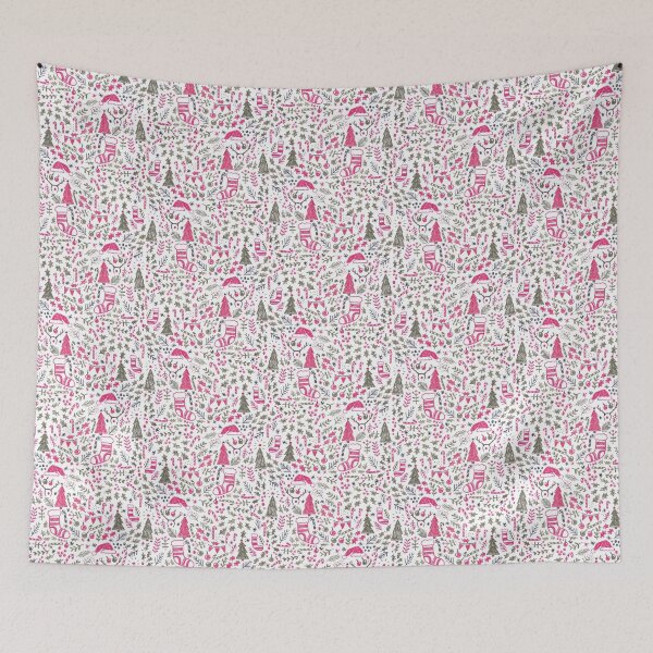 Item preview, Naïf Christmas pattern - colored pencil in red, green and black designed and sold by BusyBee Argentina.