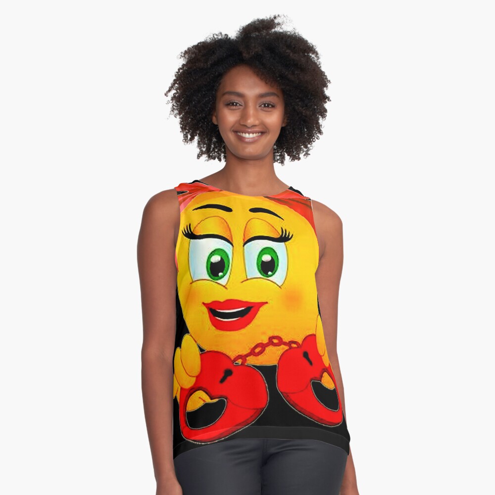 "Sexy Emoji Girl/Emoticon Cuffing Season" Sleeveless Top by GamBeeno