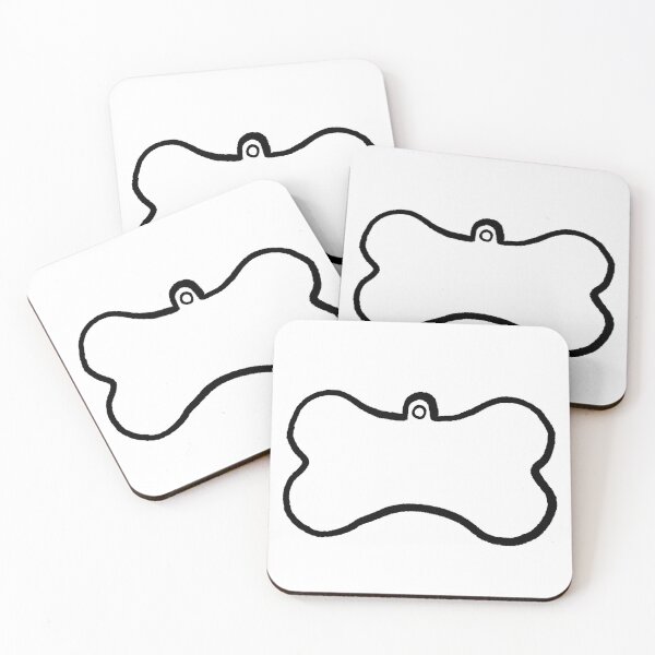 Item preview, Clear, dog bone name tag  designed and sold by Lena Gripp.