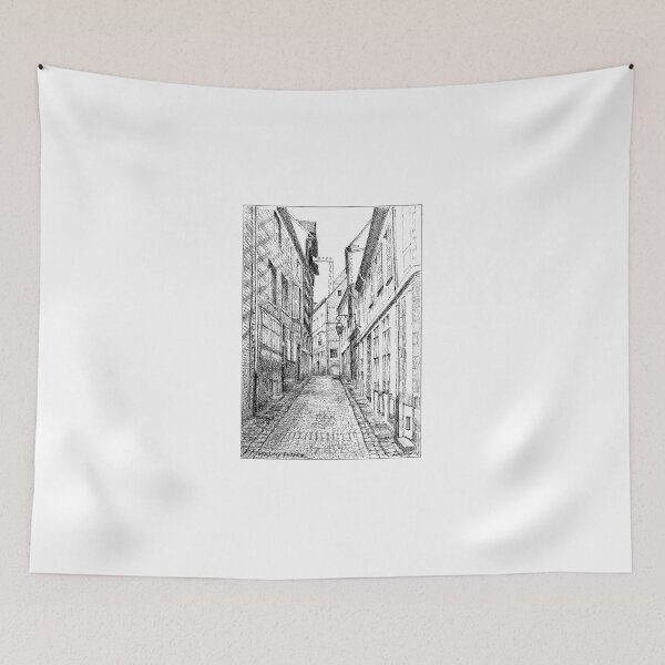 Item preview, Cobbled Alley in Moulins France designed and sold by Dai Wynn Fine Art.