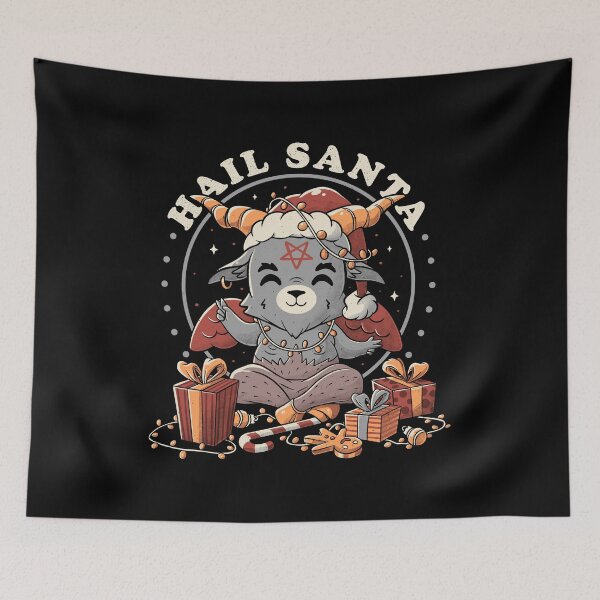 Item preview, Hail Santa Funny Cute Evil Christmas Baphomet designed and sold by EduEly.