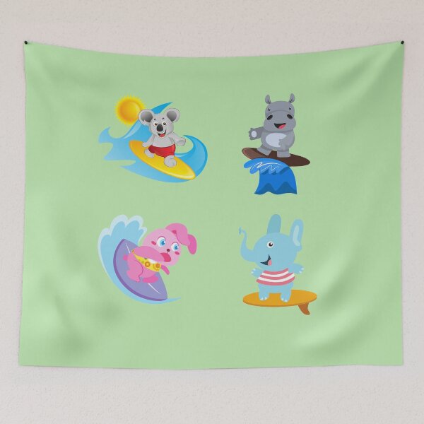 Item preview, Smiling Surfing Animals | Bizarre Surfers Pack 7 designed and sold by SerendipityNow.