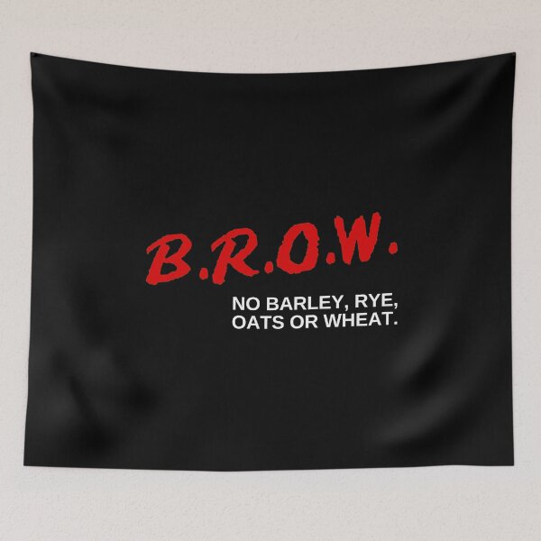 Item preview, Gluten Free “B.R.O.W.” Acronym designed and sold by AllergyClub.
