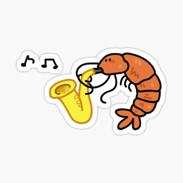 shrimp musician Sticker