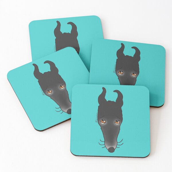 Item preview, Please? - Black greyhound with greying muzzle designed and sold by Noodlehorses.