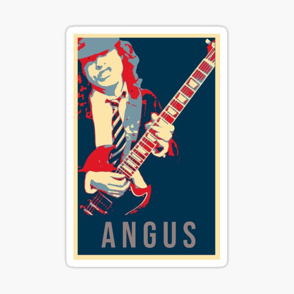 Ilustración Pop Art Angus Pegatina