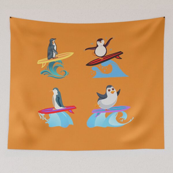 Item preview, Smiling Surfing Penguins | Bizarre Surfers Pack 10 designed and sold by SerendipityNow.