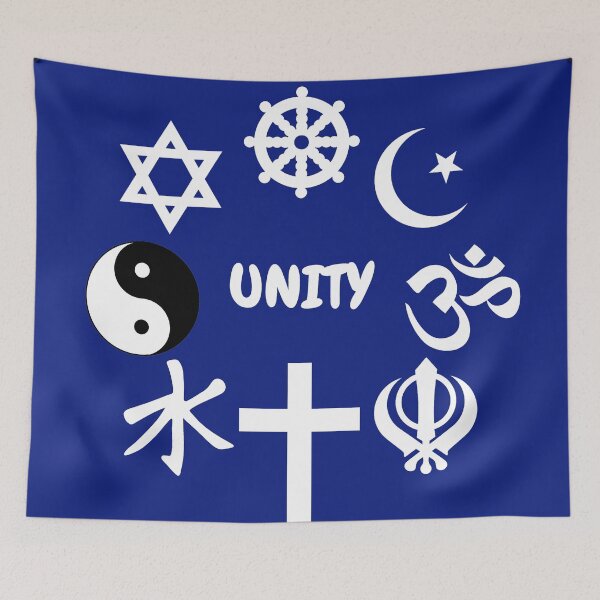 Item preview, Unity Of Religion Clipart Symbols In Blue designed and sold by LuckyKermit.